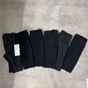 Lululemon Fast & Free 10” bike shorts BUNDLE of 6, size 6